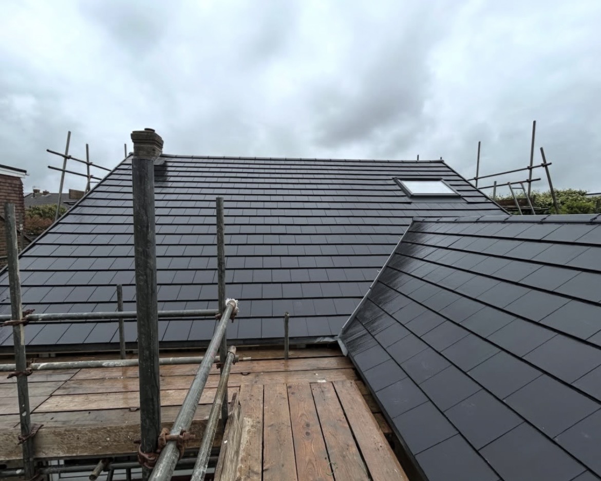 Strip & re-tile using Marley Edgemere · Anthracite in Shoreham-by-Sea — Countywide Roofing